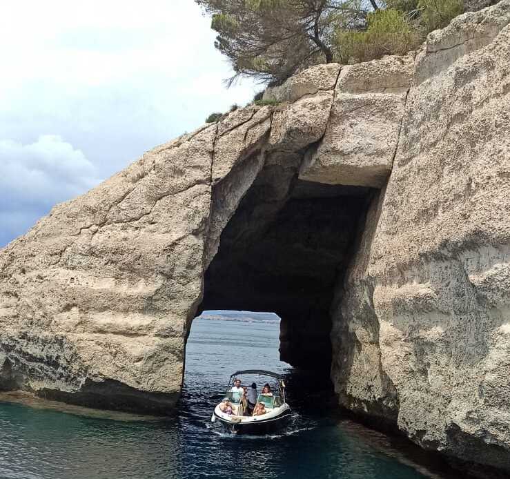 Group on boat